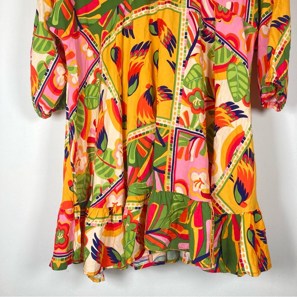 Label Of Love Anthropologie Calista Resort Mini Dress Cover Up V Neck Size small - Picture 4 of 16